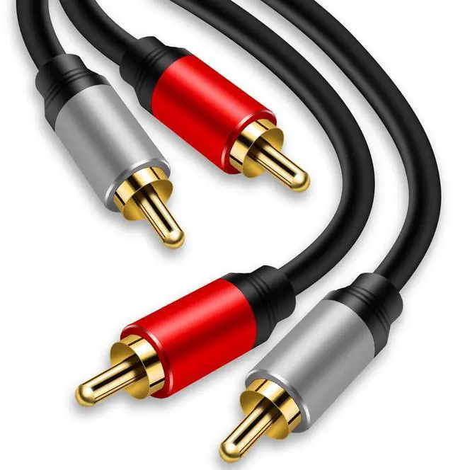 Main image of 2RCA to 2RCA Cable 1Ft, Gold-Plated 2 RCA Male to 2 RCA Male Stereo Audio Cable for Home Theater, HDTV, Gaming Consoles, Hi-Fi Systems,1ft/30cm