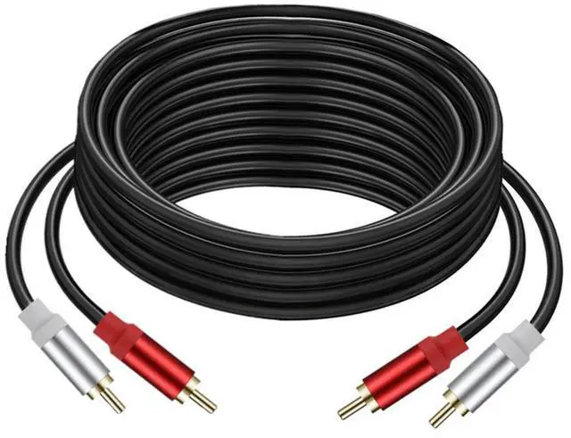 Main image of 2RCA to 2RCA Cable 6Ft, Gold-Plated 2 RCA Male to 2 RCA Male Stereo Audio Cable for Home Theater, HDTV, Gaming Consoles, Hi-Fi Systems, 6ft/1.8m