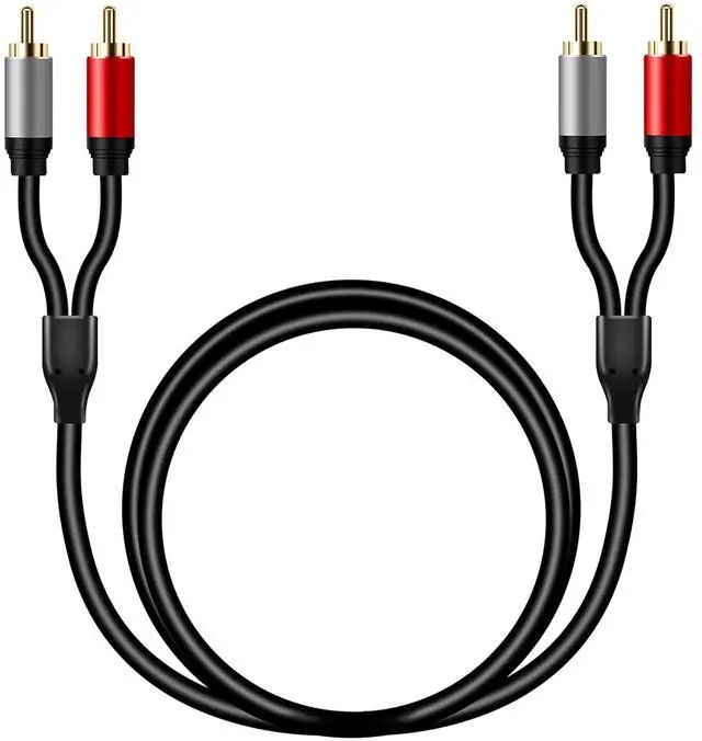 Alt view image 2 of 7 - 2RCA to 2RCA Cable 6Ft, Gold-Plated 2 RCA Male to 2 RCA Male Stereo Audio Cable for Home Theater, HDTV, Gaming Consoles, Hi-Fi Systems, 6ft/1.8m