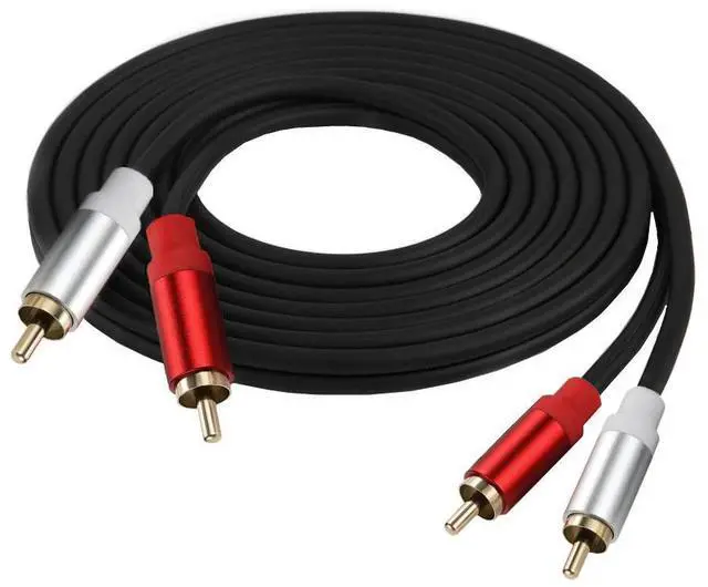 Main image of 2RCA to 2RCA Cable 10Ft, Gold-Plated 2 RCA Male to 2 RCA Male Stereo Audio Cable for Home Theater, HDTV, Gaming Consoles, Hi-Fi Systems,10ft/3m