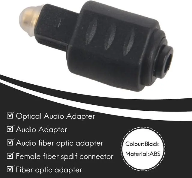 Alt view image 4 of 7 - 2-Pack Digital Toslink Male to 3.5mm Female Plugs Converters Optical Adapter for Superior Claritys