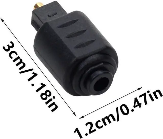 Alt view image 5 of 7 - 2-Pack Digital Toslink Male to 3.5mm Female Plugs Converters Optical Adapter for Superior Claritys