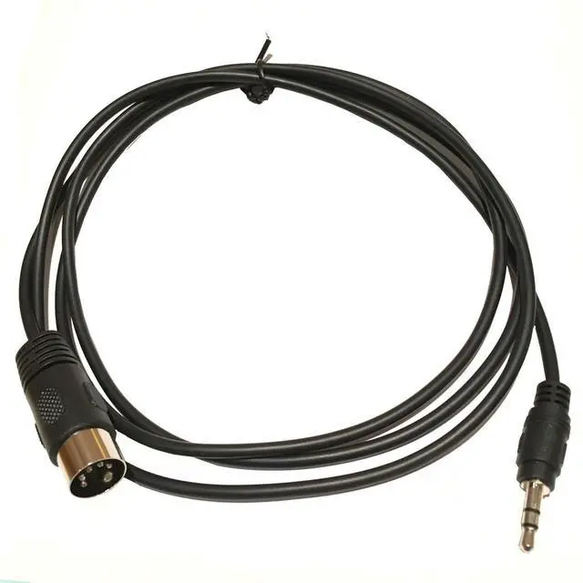 Alt view image 2 of 6 - 5-Pin DIN-Male Cable, 5 Pin Din Plug to 3.5mm(1/8in) TRS Stereo Male Jack Stereo Audio Cable for Playing The Musical Instrument Signal Output, 5ft/1.5m