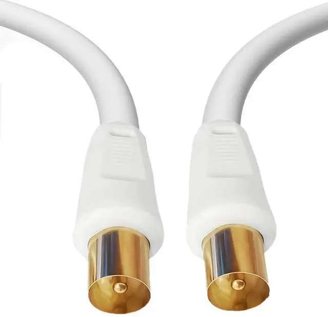 Alt view image 2 of 4 - Satellite Cord RF TV Antenna Closed-Circuit Lead Cable,RG59U cable 9.5mm TV Adapter Cord Coaxial TV Cable,for Satellite TV, Cable Modem, Set-top Box Gold Plated,1.6ft/0.5m