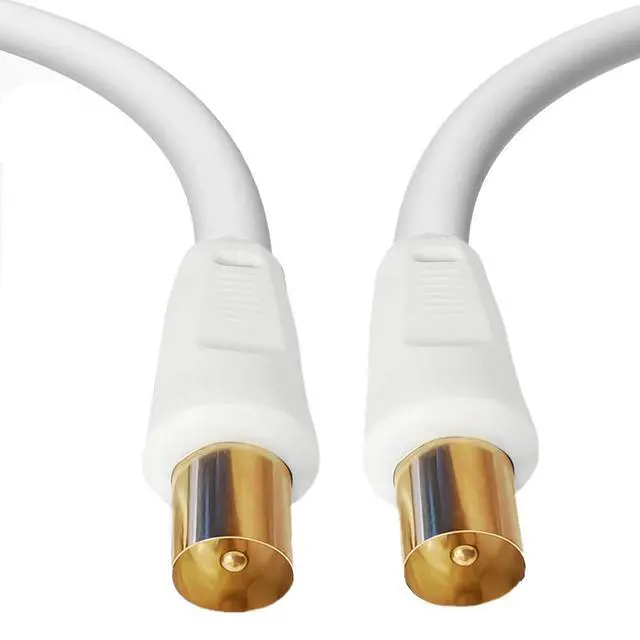 Alt view image 2 of 4 - Satellite Cord RF TV Antenna Closed-Circuit Lead Cable,RG59U cable 9.5mm TV Adapter Cord Coaxial TV Cable,for Satellite TV, Cable Modem, Set-top Box Gold Plated, Straight to Straight 6ft/1.8m