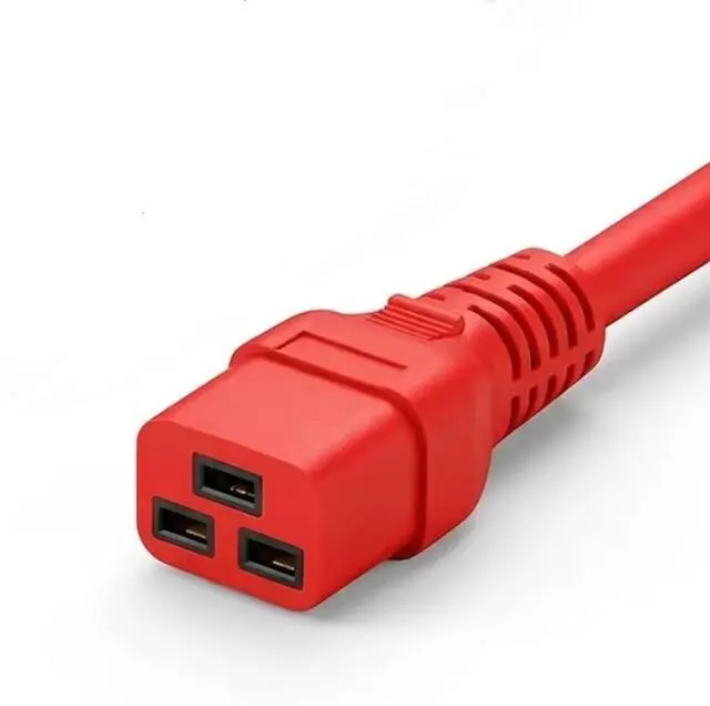 Alt view image 4 of 7 - IEC C19 to C20 Power Cord Plug,Heavy-Duty Computer Power Cord PC, Red Color-Coded Connectors,IEC C20 to C19 Power Cable Replacement,14AWG , Red 16ft/5m