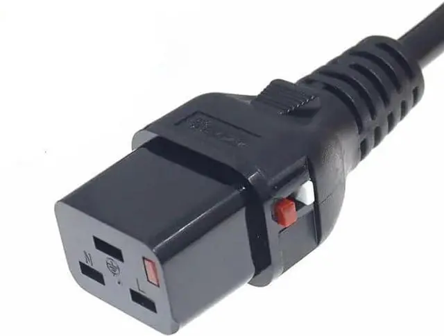 Alt view image 3 of 7 - Locking C19 to C20 Power Cord, Heavy-Duty Computer Power Cable for Servers and Computers IEC-320-C19 with Lock to IEC-320-C20 Power Cord Replacement, 16AWG, 10ft/3m