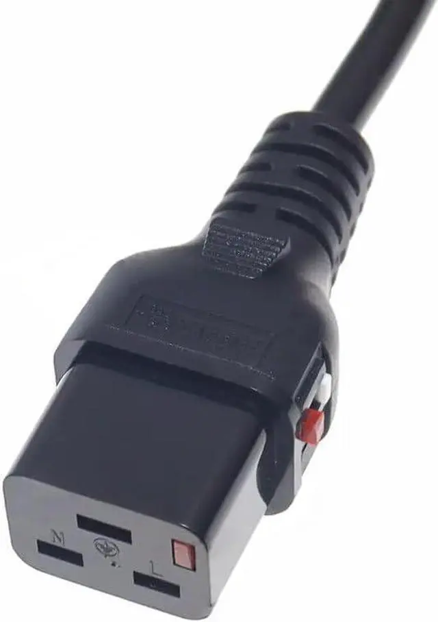 Alt view image 4 of 7 - Locking C19 to C20 Long Power Cord,Heavy-Duty Computer Power Cable , IEC-320-C19 w/Lock to IEC-320-C20,IEC C20 to Locking C19 Power Cord Replacement,16AWG,16ft/5m