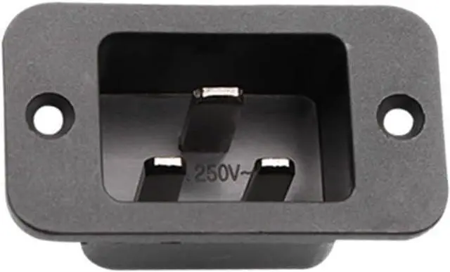 Alt view image 4 of 7 - (3 Pack) DIY Rewireable Power Plug C20 Connector with Mounting Holes Adapter, IEC C20 Male Plug with Screw Holes AC 250V 16A 3 Pins Inlet Module Power Connector Socket Straight