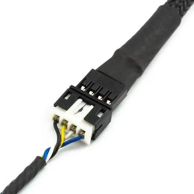 Alt view image 7 of 7 - (2 Pack) 4 Pin PWM Fan Extension Cable Connector Case Braided Sleeved Extending Fan Cables Male to Female Compatible with 4Pin and 3pin Fan, 4-Pin Female to 3-Pin Male Extension PWM cord,25cm/10inch