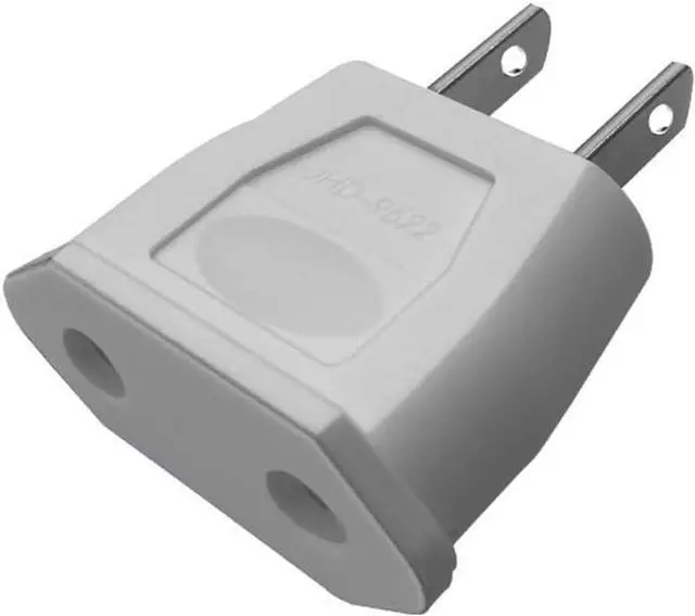 Alt view image 2 of 7 - (5 Pack) EU to US Plug Adapter European to US Travel Adapter Power Converter, Euro US Plug Adapter Electrical Adapter, Wall Plug Converter, 4.0mm Hole , White Style 1