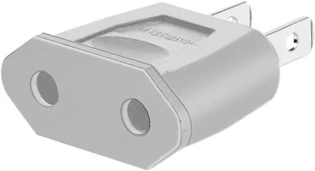 Alt view image 3 of 7 - (5 Pack) EU to US Plug Adapter European to US Travel Adapter Power Converter, Euro US Plug Adapter Electrical Adapter, Wall Plug Converter, 4.0mm Hole , White Style 1