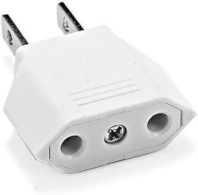 Alt view image 4 of 7 - (5 Pack) EU to US Plug Adapter European to US Travel Adapter Power Converter, Euro US Plug Adapter Electrical Adapter, Wall Plug Converter, 4.0mm Hole , White Style 2