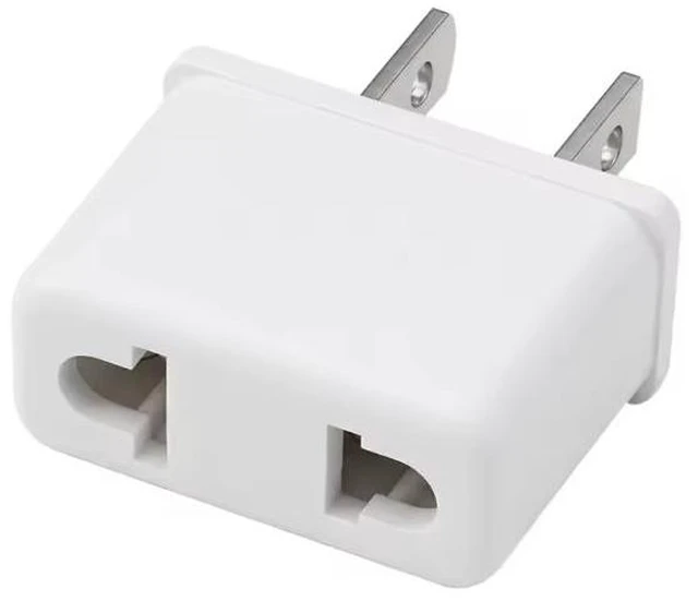 Alt view image 7 of 7 - (5 Pack) EU to US Plug Adapter European to US Travel Adapter Power Converter, Euro US Plug Adapter Electrical Adapter, Wall Plug Converter, 4.0mm Hole , White Style 4