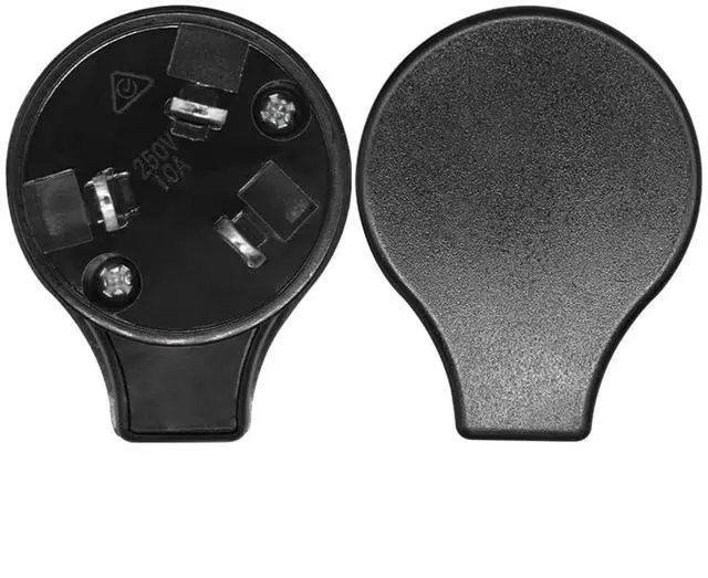 Alt view image 3 of 7 - (2 Pack) Flat Top AU Plug, DIY Rewireable Power Plug 3 Pins Australian/New Zealand AS3112 Plug 10A 250V AC Power Adapter Detachable, Side Entry Power Plug,Plug top,Black