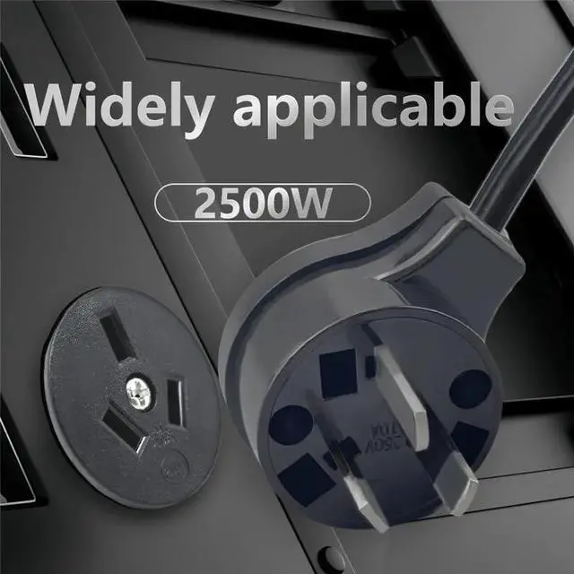 Alt view image 7 of 7 - (2 Pack) Flat Top AU Plug, DIY Rewireable Power Plug 3 Pins Australian/New Zealand AS3112 Plug 10A 250V AC Power Adapter Detachable, Side Entry Power Plug,Plug top,Black