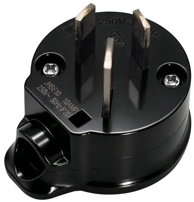 Alt view image 2 of 7 - (2 Pack) Flat Top AU Plug with SAA Certification ,DIY Rewireable 3 Pins Australia Plug 10A 250V Electrical Wire Connect AC Power Adapter Detachable ,Black
