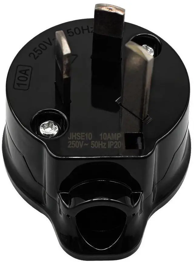 Alt view image 3 of 7 - (2 Pack) Flat Top AU Plug with SAA Certification ,DIY Rewireable 3 Pins Australia Plug 10A 250V Electrical Wire Connect AC Power Adapter Detachable ,Black