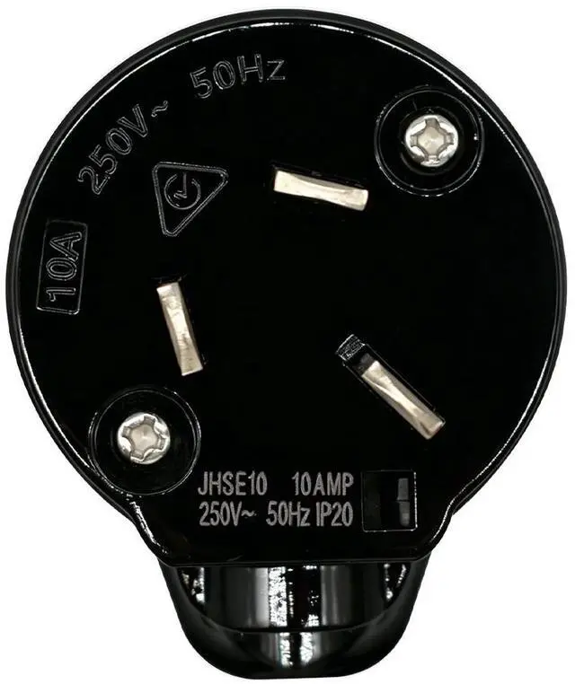 Alt view image 4 of 7 - (2 Pack) Flat Top AU Plug with SAA Certification ,DIY Rewireable 3 Pins Australia Plug 10A 250V Electrical Wire Connect AC Power Adapter Detachable ,Black