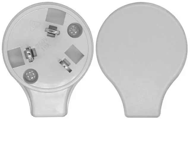 Alt view image 2 of 7 - (2 Pack) Flat Top AU Plug, DIY Rewireable Power Plug 3 Pins Australian/New Zealand AS3112 Plug 10A 250V AC Power Adapter Detachable, Side Entry Power Plug,Plug top, White