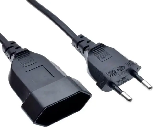 Main image of Euro 2 Prong Cord Extender, European Extension Cord PC Male to Female EU Extension Cable M/F for PC Computer PDU UPS, Euro CEE7/16 MF Extension Cord,18AWG,3ft/1m