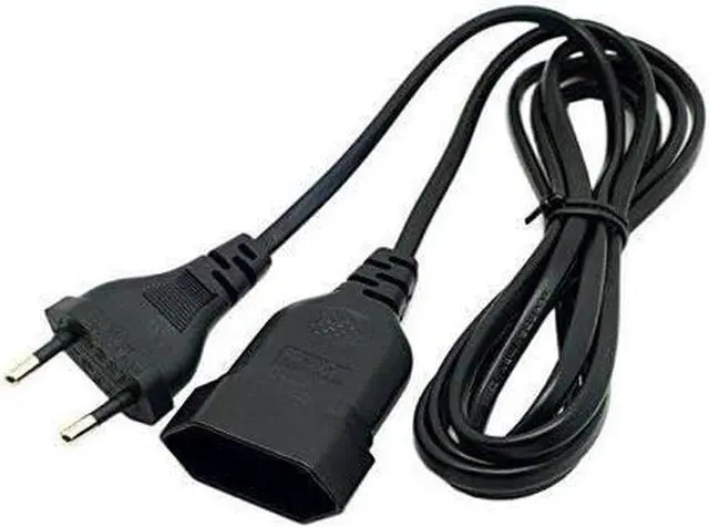 Alt view image 6 of 6 - Euro 2 Prong Cord Extender, European Extension Cord PC Male to Female EU Extension Cable M/F for PC Computer PDU UPS, Euro CEE7/16 MF Extension Cord,18AWG,3ft/1m