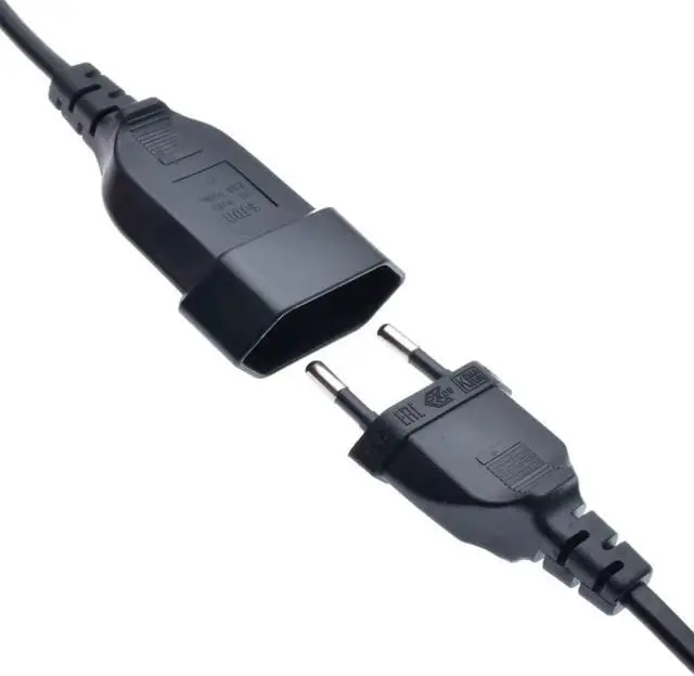 Alt view image 4 of 7 - Euro 2 Prong Cord Extender, European Extension Cord PC Male to Female EU Extension Cable M/F for PC Computer PDU UPS, Euro CEE7/16 MF Extension Cord,18AWG,6ft/2m