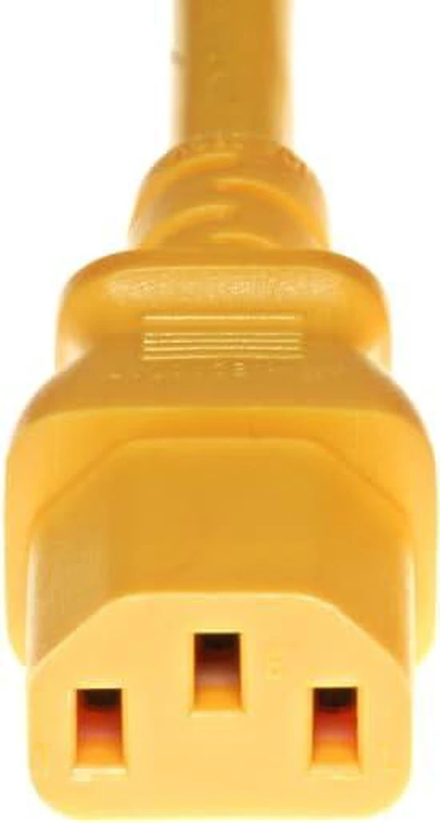 Alt view image 4 of 7 - IEC C20 to C13 Heavy Duty Power Cord Plug, Yellow Color-Coded Connectors IEC 60320 C20 Male to C13 Female Computer Powe Cord Replacement,14AWG,3ft/1m,Yellow