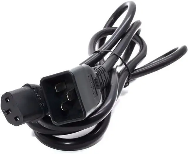Alt view image 5 of 7 - IEC C20 to C13 Heavy Duty Power Cord Plug, Black Color-Coded Connectors IEC 60320 C20 Male to C13 Female Computer Powe Cord Replacement,14AWG,6ft/1.8m, Black