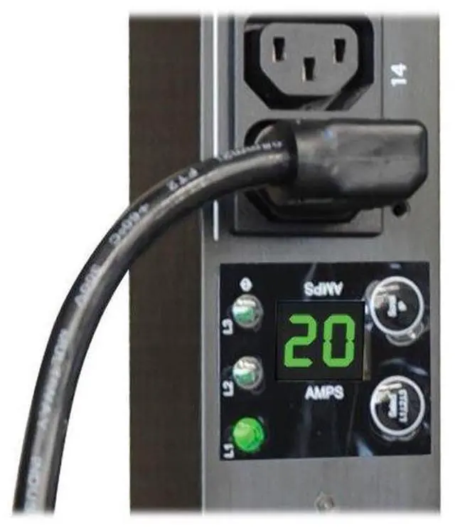 Alt view image 4 of 7 - IEC C13 to C14 Power Cord PC, IEC 320 C13 to Right Angle IEC C14 Computer Extension Cord Replacement, Elbow Plug PDU Power Cord Plug, 16AWG, 3ft/1m