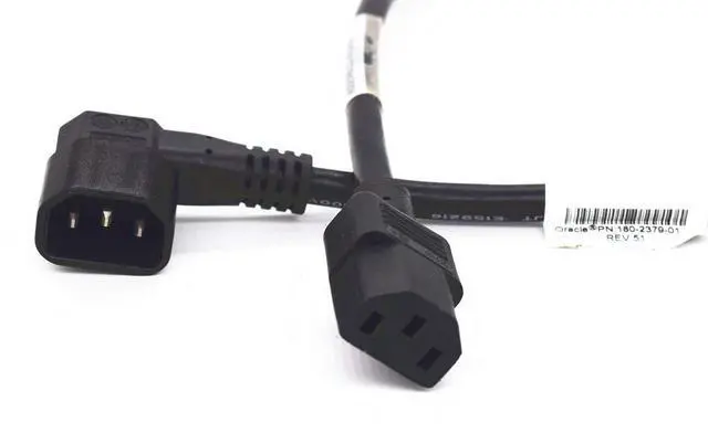 Alt view image 6 of 7 - IEC C13 to C14 Power Cord PC, IEC 320 C13 to Right Angle IEC C14 Computer Extension Cord Replacement, Elbow Plug PDU Power Cord Plug, 16AWG, 3ft/1m