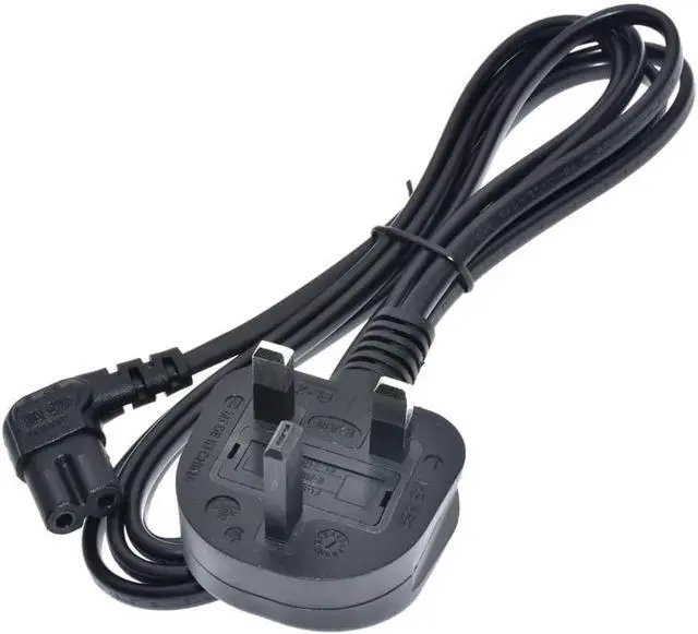 Alt view image 7 of 7 - UK to C7 Elbow Plug Short Power Cord,UK Plug BS1363 to 90-Degree Left/Right Angle IEC C7 Figure-8 Power Cord PC,Non-Polarized Figure 8 to UK Power Cable with 3A Fuse, 18AWG,1.6ft/0.5m