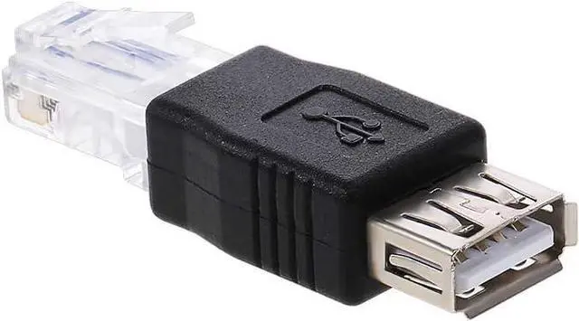 Alt view image 7 of 7 - 2 Pack USB 2.0 Type A Female to RJ45 Male Adapter Connector Converter Compatible with Laptop Computer Hard Drive Printer Camera USB2.0 A Female to RJ45 Male