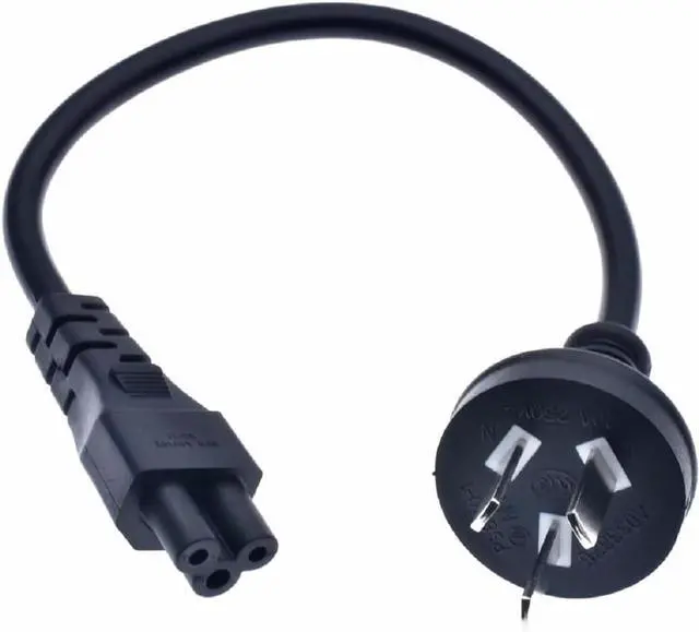 Alt view image 2 of 7 - AU to C5 Short Power Cord 1ft, 3-Prong Australia/New Zealand Plug to IEC320C5 Computer Power Cord, SAA AS/NZS 3112 PC Power Cord Replacement, 18AWG, 1ft/30cm