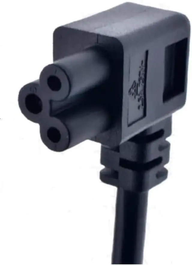 Alt view image 2 of 7 - AU to C5 Elbow Plug Short Power Cord 1 Foot,3-Prong Australia/New Zealand Plug to Right Angle IEC C5 PC Power Cord Plug,SAA AS/NZS 3112 Standard Computer Power Cable,18AWG (AU to Right C5, 1ft)