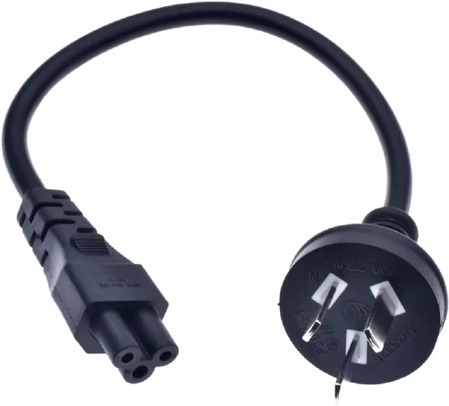 Main image of AU to C5 Short Power Cord, 3-Pin Australia/New Zealand/China Plug to IEC 60320C5 3-Prong AC Power Cable, SAA AS/NZS 3112 to C5, 18AWG, 1.6ft/50cm