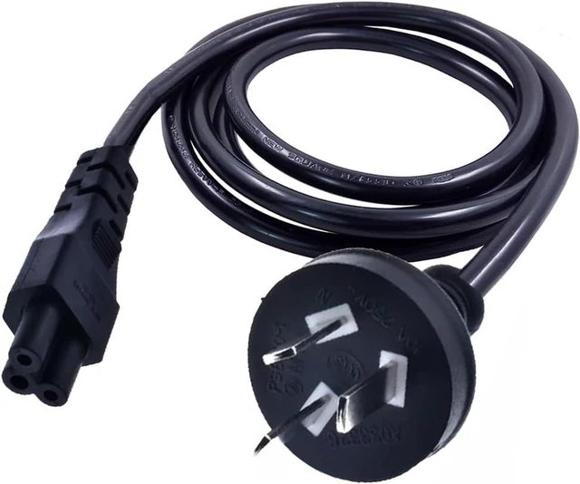 Alt view image 2 of 7 - AU to C5 Power Cord, 3-Prong Australia/New Zealand/China Plug to IEC C5 Computer Power Cable Replacement, SAA AS/NZS 3112, 18AWG, 3ft/100cm