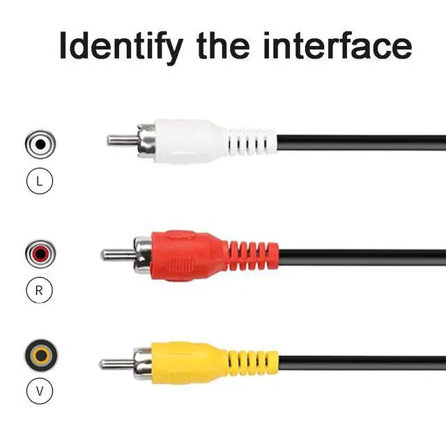 Alt view image 5 of 7 - USB to 3RCA Cable, USB Male to 3 RCA Male Jack Splitter Audio Video AV Composite Adapter Cord Cable (USB M/3RCA M),5ft/1.5m