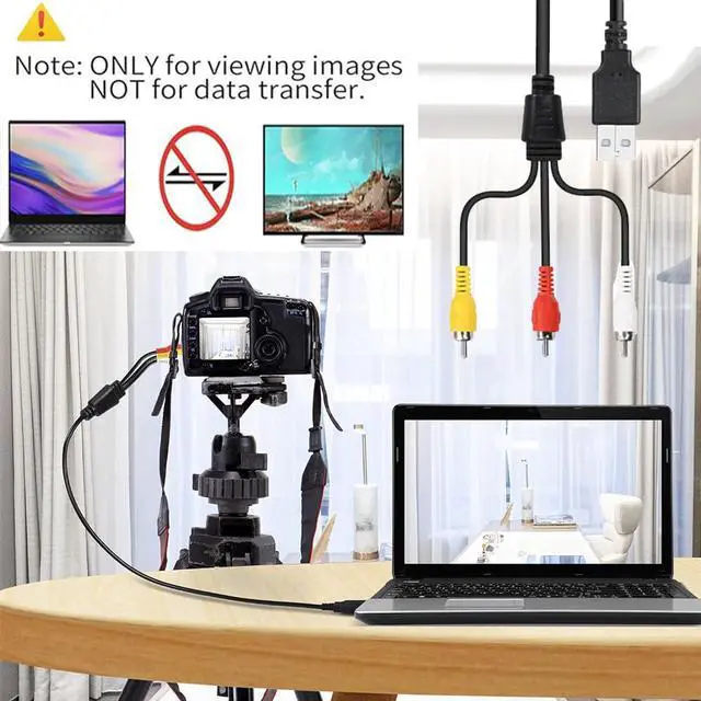 Alt view image 7 of 7 - USB to 3RCA Cable, USB Male to 3 RCA Male Jack Splitter Audio Video AV Composite Adapter Cord Cable (USB M/3RCA M),5ft/1.5m