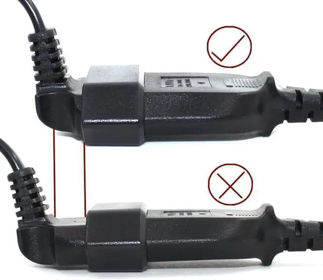 Alt view image 7 of 7 - 2-Pin EU Extension Cord with Switch, Toptekis Euro EU4.0mm 2-Prong Power Cord Cable VDE Bend Angle 90 Degree Elbow Plug Male to Female European Extension Cable ,18AWG, Black,3ft/1m