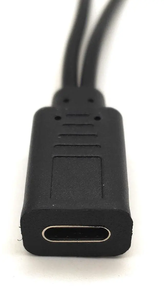 Alt view image 7 of 7 - USB C Splitter Cable, USB Type C Female to Male and Micro USB Male Y Splitter Extension Charge Cable ,1ft/30cm