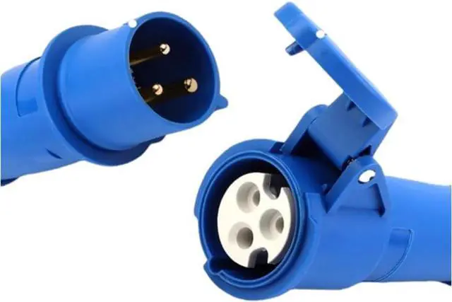 Alt view image 2 of 7 - Heavy Duty Power Cord,16A (IEC309 to C20),Blue IEC309 to IEC 320 C20 Power Cable for UPS/PDU, 13AWG (16A, 32ft/10m)