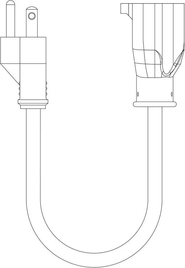 Alt view image 5 of 7 - 12AWG Heavy Duty Power Extension Cord,4-in-1 NEMA 5-15P to 5-15R/5-20R/6-20R/6-15R Short Power Cord PC,US Standard 3 Prong Cord Extender,12 Gauge Extension Cable ,UL Listed,2ft/0.6m