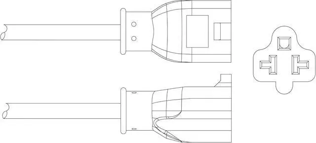 Alt view image 6 of 7 - 12AWG Heavy Duty Power Extension Cord,4-in-1 NEMA 5-15P to 5-15R/5-20R/6-20R/6-15R Short Power Cord PC,US Standard 3 Prong Cord Extender,12 Gauge Extension Cable ,UL Listed,2ft/0.6m
