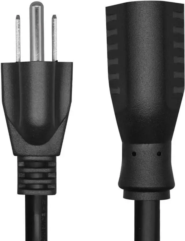Alt view image 6 of 7 - Heavy-Duty Power Short Extension Cord 1 Foot, NEMA 5-15P to NEMA 5-15R Male to Female US Extension Cable, 3 Prong Cord Extender, ETL Listed, 16AWG, 1ft/0.3m