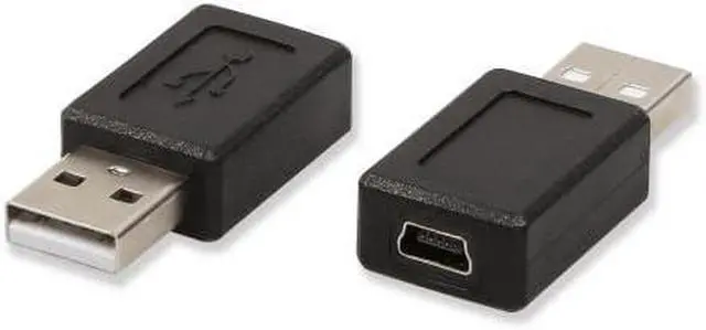 Alt view image 2 of 6 - 2 Pack USB A Male to Mini USB Female Converter Connecter Adapter,USB 2.0 A Male to Mini USB Female Converter Adapter Adaptor