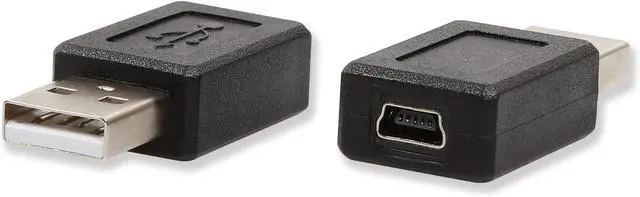 Alt view image 3 of 6 - 2 Pack USB A Male to Mini USB Female Converter Connecter Adapter,USB 2.0 A Male to Mini USB Female Converter Adapter Adaptor