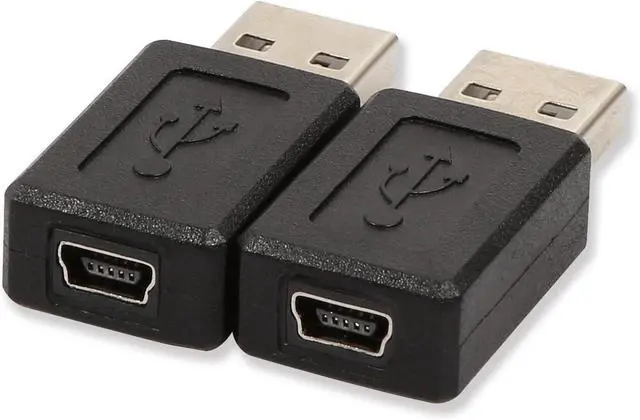 Alt view image 6 of 6 - 2 Pack USB A Male to Mini USB Female Converter Connecter Adapter,USB 2.0 A Male to Mini USB Female Converter Adapter Adaptor