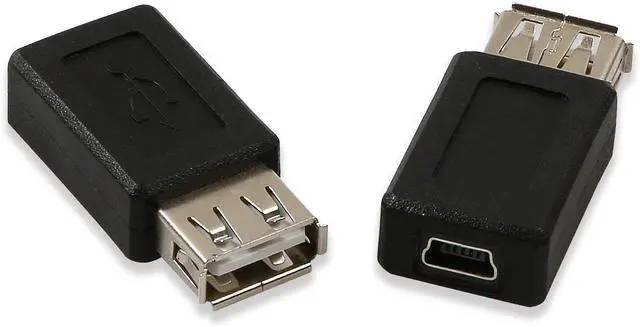 Main image of 2 Pack USB 2.0 A Female to USB B Mini 5 Pin Female Adapter Converter,USB A Female to Mini USB 5Pin Female Adapater