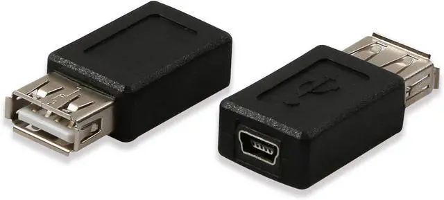Alt view image 2 of 4 - 2 Pack USB 2.0 A Female to USB B Mini 5 Pin Female Adapter Converter,USB A Female to Mini USB 5Pin Female Adapater